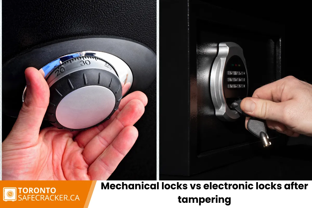 Mechanical locks vs electronic locks after tampering